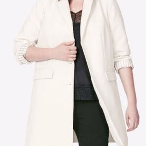 NIP Womens ELLOS Boyfriend Blazer Ivory size 18  9